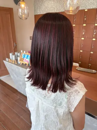 ミディアム カラー 加瀬 真弓のヘアスタイル