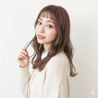 ミディアム SALOWIN(サロウィン)広島並木通り所属・田村和範/似合わせ カラー/縮毛矯正のヘアスタイル