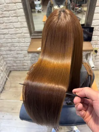 ロング カラー 髪質改善/縮毛矯正 💜COCORO💜のヘアスタイル