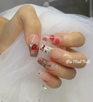 ネイル momo 長さだしのネイルデザイン