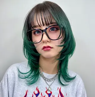 ミディアム 【ロングウルフカット 姫カット】伊藤裕哉のヘアスタイル