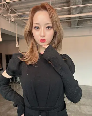 ミディアム 銀座/韓国/ワンホン 🤍艶髪🖤nahoのヘアスタイル