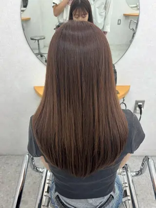 ロング リン🔔ボブ cut ベージュカラー🤎のヘアスタイル