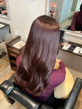 ロング カラー 顔まわり/オフィス カラー/青栁優🔆のヘアスタイル