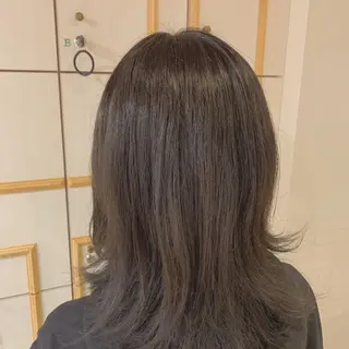 ミディアム 切りっぱなしボブ ソノキユウカのヘアスタイル