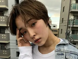 ショート カラー パーマ ヘアアレンジ メンズ キッズ ネイル マツエク・マツパ アイブロウ 髪質改善🇰🇷 レイヤーカット/梅田のヘアスタイル