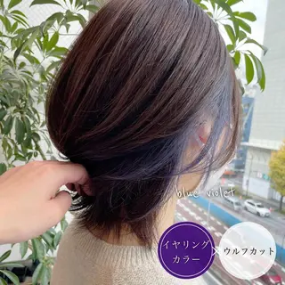 ショート カラー アンブレラカラー💫 フェイスフレーミングのヘアスタイル