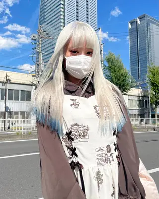 ロング カラー MONIQA所属・🐲RYUKI メンズブリーチのヘアスタイル