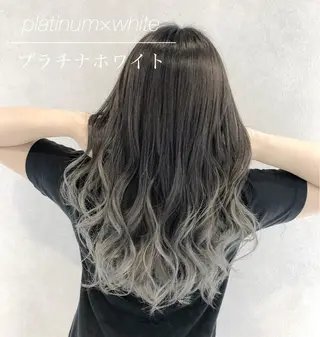 セミロング カラー 代表/七瀬/ギャル/ シールエクステ/渋谷のヘアスタイル