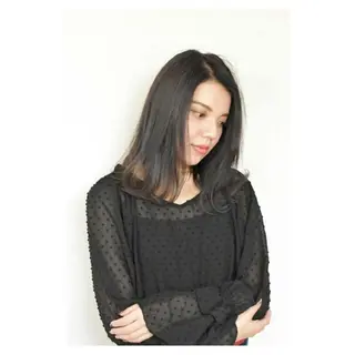 セミロング カラー 原田 祥彰のヘアスタイル