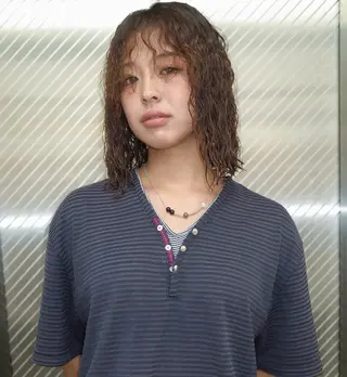 パーマ 立木 梨那のヘアスタイル