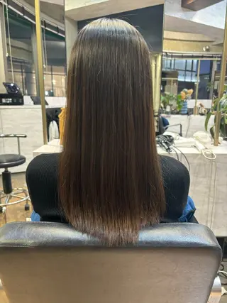 ロング パーマ うるつやストレート パーマ🫧ちひろ🫧のヘアスタイル