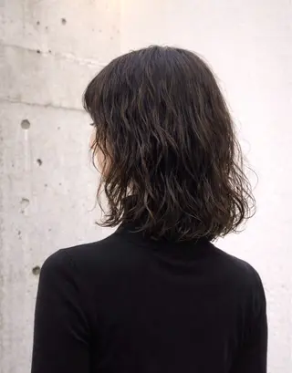 ミディアム ボブパーマ アヤナのヘアスタイル