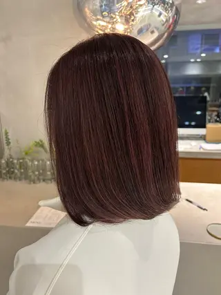 ミディアム カラー 馬場 菜乃夏のヘアスタイル