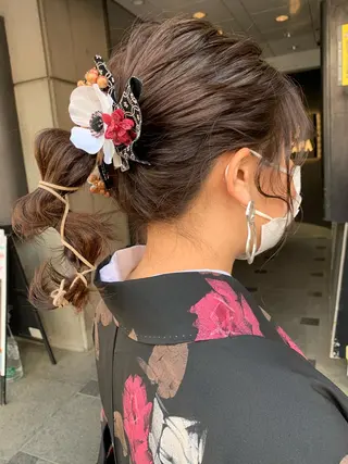 ミディアム ヘアアレンジ 平野 優奈のヘアスタイル