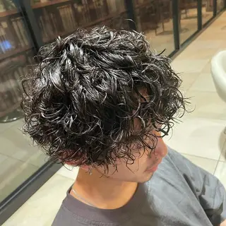 ミディアム パーマ メンズ sweetroom所属・12月特別価格✨/ 平塚/佐藤郁也のヘアスタイル