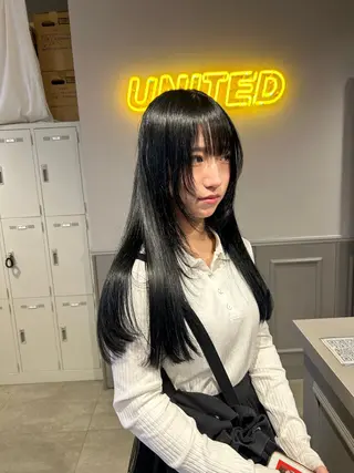 ロング カラー 韓国/トレンド レイヤー【101】のヘアスタイル