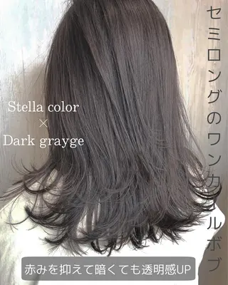 セミロング カラー 河合秀明/ショート /ボブ/レイヤーのヘアスタイル