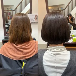 ショート MOLLASALON 浅香山店所属・髪質改善カラー 縮毛矯正🤍辻桃加のヘアスタイル