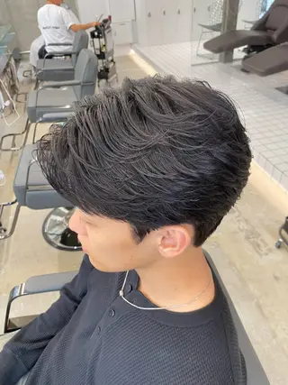 パーマ メンズ パーマ特化/フェザー パーマシャドウ/真生のヘアスタイル