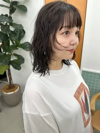 ミディアム パーマ ボブ/レイヤー/ケア パーマ/リュウタのヘアスタイル
