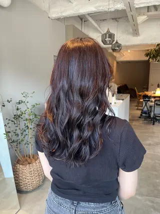 ミディアム カラー 石間 優愛のヘアスタイル