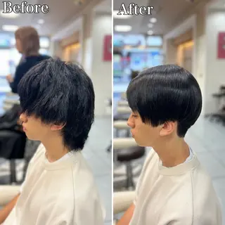 ショート パーマ メンズ 🔮メンズ縮毛矯正 毛流れパーマ💎竹永のヘアスタイル