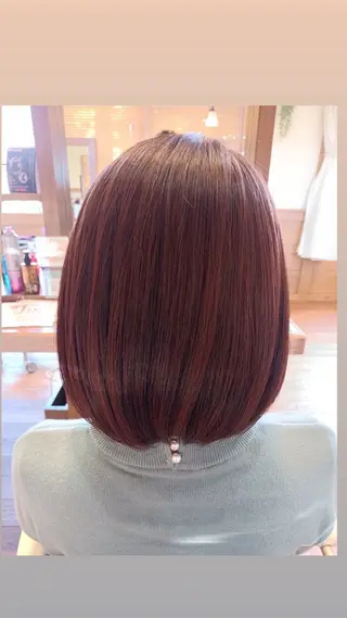 ミディアム カラー 三輪 南月のヘアスタイル