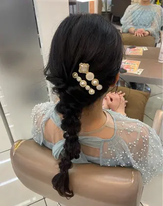 ロング ヘアアレンジ 羽エクステ/シール エクステ/横浜駅5分のヘアスタイル