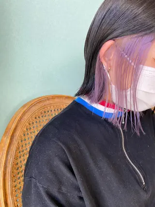 ミディアム カラー 藤井 貴美子のヘアスタイル