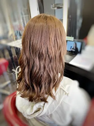 セミロング カラー 透明感カラー/ブリー チ✨駒場　笙のヘアスタイル