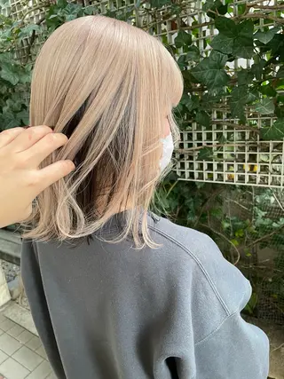 ミディアム ブリーチ指名 No１🏆RENのヘアスタイル