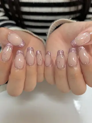 ミディアム HANA 長さだしのネイルデザイン