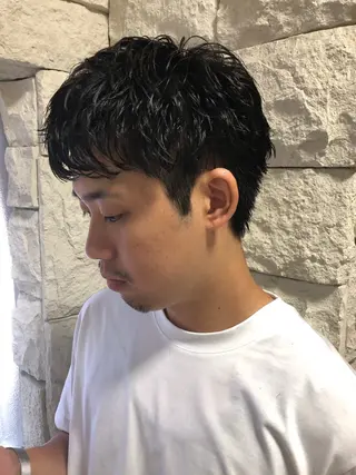 パーマ ヘアアレンジ メンズ ainico+所属・メンズ特化✂️栗原 侑也のヘアスタイル