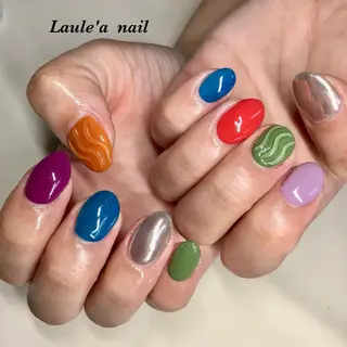 ロング カラー パーマ ヘアアレンジ メンズ キッズ ネイル マツエク・マツパ 福田 加奈のネイルデザイン