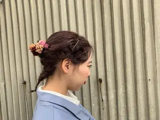 ミディアム ヘアアレンジ 野々村 朋美のヘアスタイル