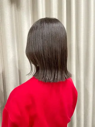 ミディアム カラー 縮毛矯正/スパイラル パーマ/表参道のヘアスタイル