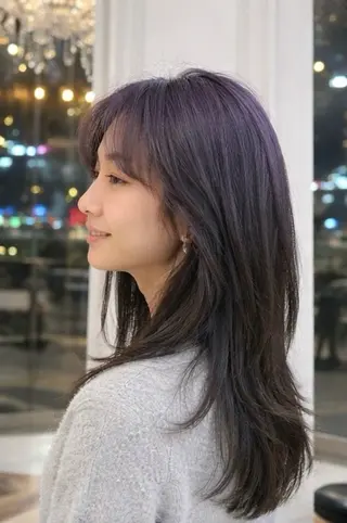 ロング カラー ヘアーメイクウィル野田阪神店所属・Yuu/レイヤー/ ハイライト/髪質改善のヘアスタイル