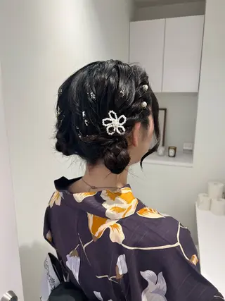 ヘアアレンジ アレンジ/ブラウン カラー HARU🕯のヘアスタイル