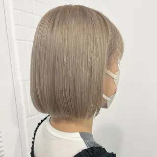 ミディアム カラー ダブルカラー寒色系 ボリューム改善ハヤトのヘアスタイル