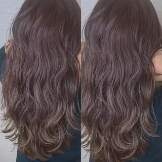 セミロング ブリーチなしダブル/ レイヤーカット 小棹のヘアスタイル