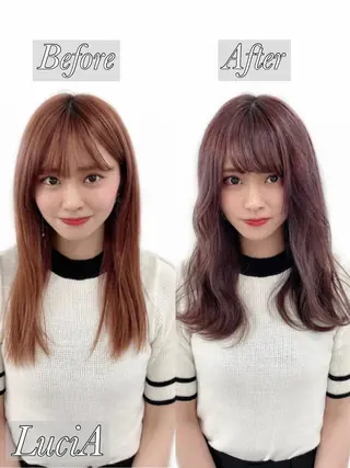 カラー ヘアアレンジ LuciA/エクステ カラーのヘアスタイル