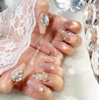 ネイル 23時まで❤︎韓国、 ワンホンネイルのネイルデザイン