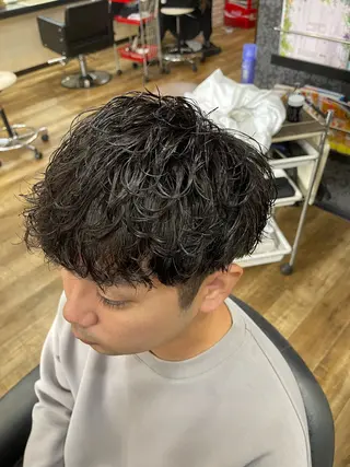 カラー パーマ メンズ ANDIAMO SAKAE  楓のヘアスタイル