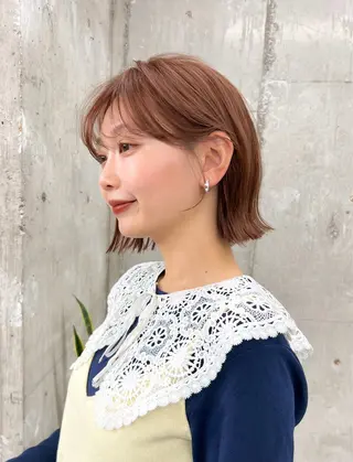ショート カラー 🩰ボブ/暖色カラー 田實 紗和 🥑🫧のヘアスタイル