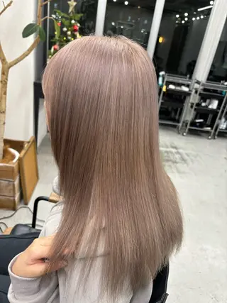 ロング カラー 坂齋大地/レイヤー/ ミルクティーのヘアスタイル