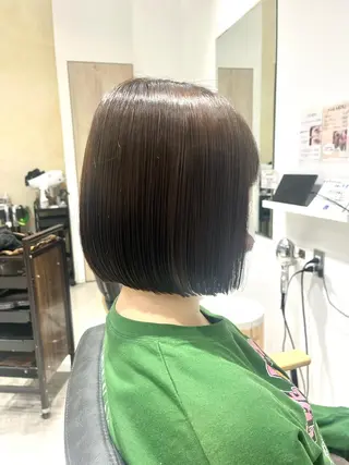 ショート カラー ボブ/美髪矯正 /佐藤　奈巳のヘアスタイル