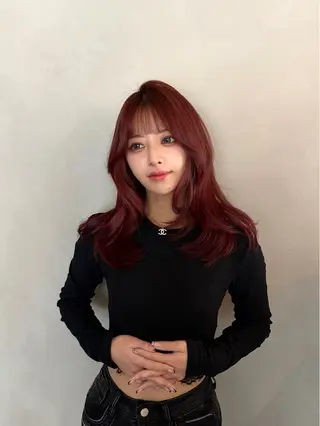 ロング カラー 🩷渋谷/韓国レイヤ ー/艶髪/Sayaのヘアスタイル