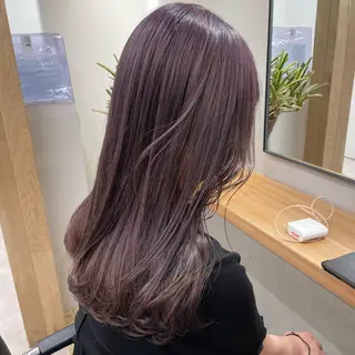 セミロング 盛れる透明感カラー・ momokaのヘアスタイル