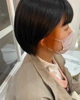 ショート カラー 韓国×髪質改善カラー 💎hinaのヘアスタイル